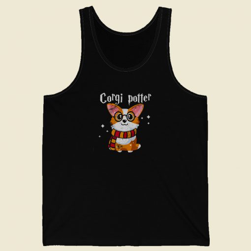 Corgi Potter Ugly Christmas Tank Top