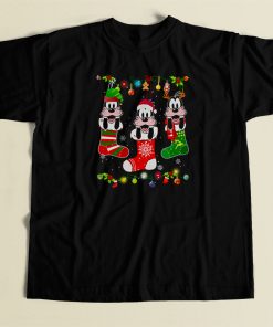 Disney Goofy On Socks Christmas 80s Retro T Shirt Style