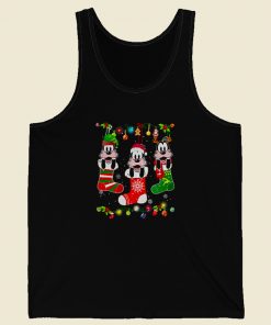 Disney Goofy On Socks Christmas 80s Retro Tank Top