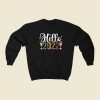 Eve Party Hello 2022 80s Retro Sweatshirt Style