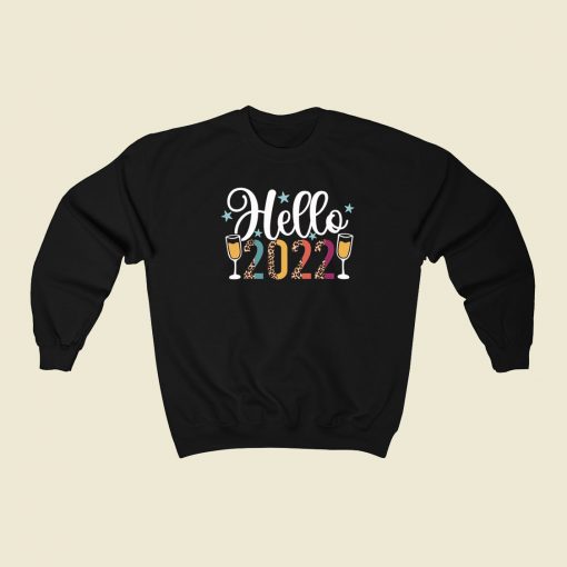 Eve Party Hello 2022 80s Retro Sweatshirt Style