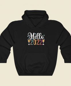 Eve Party Hello 2022 80s Retro Hoodie Style