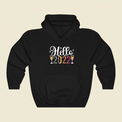 Eve Party Hello 2022 80s Retro Hoodie Style