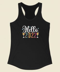 Eve Party Hello 2022 80s Retro Racerback Tank Top