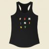 Feminist Embroidered Vintage Racerback Tank Top