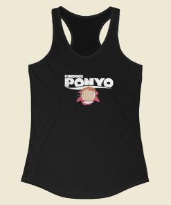 Finding Ponyo Parody 80s Racerback Tank Top