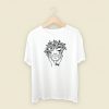 Flora Woman Line Art 80s Retro T Shirt Style