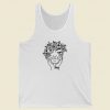 Flora Woman Line Art 80s Retro Tank Top