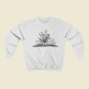 Flower Books Read 80s Retro Sweatshirt Style