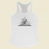 Flower Books Read 80s Racerback Tank Top