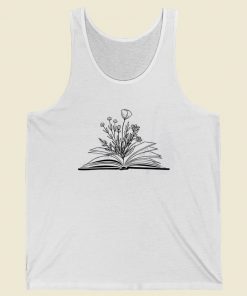 Flower Books Read 80s Retro Tank Top