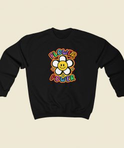 Flower Hippie Power 80s Sweatshirt Style