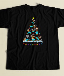 Goofy Disney Christmas Tree 80s Retro T Shirt Style