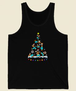 Goofy Disney Christmas Tree 80s Retro Tank Top