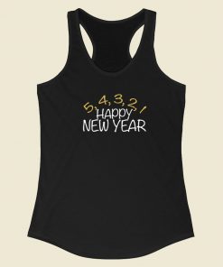 Happy New Year Funny Racerback Tank Top