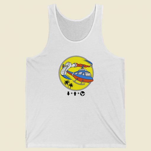 Helicopter Kick Funny 80s Retro Tank Top