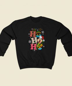 Ho Ho Ho Goofy Christmas 80s Retro Sweatshirt Style