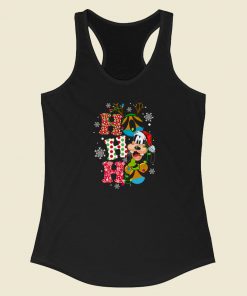 Ho Ho Ho Goofy Christmas 80s Racerback Tank Top