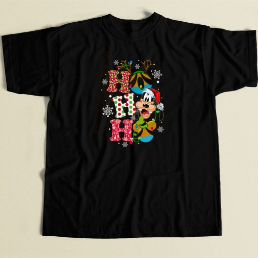 Ho Ho Ho Goofy Christmas 80s Retro T Shirt Style