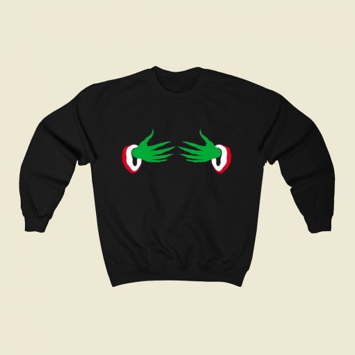 Hold My Boob Christmas 80s Retro Sweatshirt Style