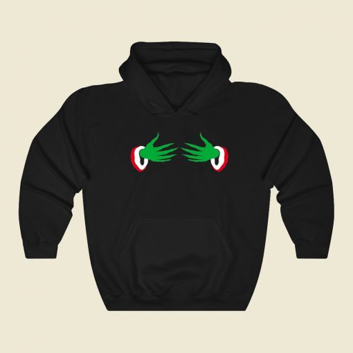 Hold My Boob Christmas 80s Retro Hoodie Style