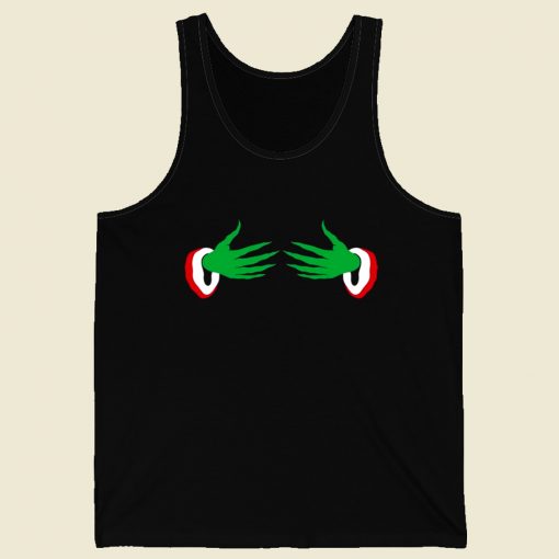 Hold My Boob Christmas 80s Retro Tank Top