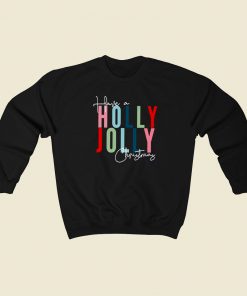 Holly Jolly Christmas 80s Retro Sweatshirt Style