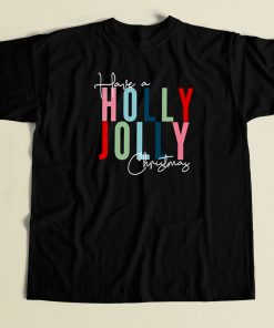 Holly Jolly Christmas 80s Retro T Shirt Style