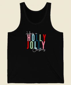 Holly Jolly Christmas 80s Retro Tank Top