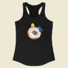 Homer And Big Donut Funny 80s Racerback Tank Top