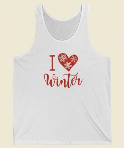 I Love Winter 80s Retro Tank Top