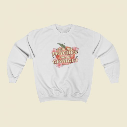 Justin Bieber Peaches Blooming 80s Sweatshirt Style