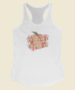 Justin Bieber Peaches Blooming 80s Racerback Tank Top