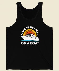 Life Is Better On The Boat 80s Retro Tank Top