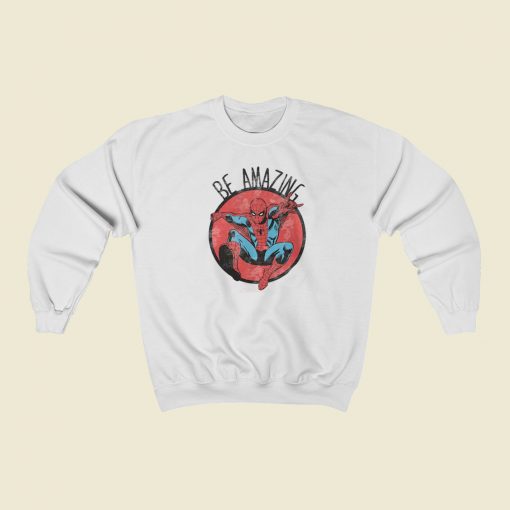 Marvel Spider Man Be Amazing 80s Sweatshirt Style