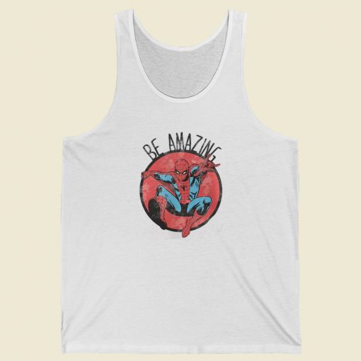 Marvel Spider Man Be Amazing 80s Retro Tank Top