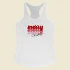 Merry Christmas Typography 80s Retro Racerback Tank Top