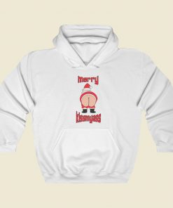 Merry Kissmyass Funny 80s Retro Hoodie Style