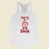 Merry Kissmyass Funny 80s Retro Racerback Tank Top