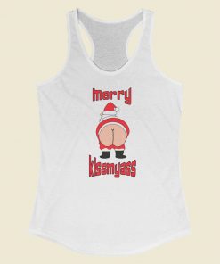 Merry Kissmyass Funny 80s Retro Racerback Tank Top