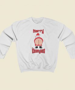 Merry Kissmyass Funny 80s Retro Sweatshirt Style