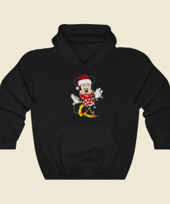 Minnie Disney Santa Claus Light Hoodie Style