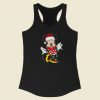 Minnie Disney Santa Claus Light 80s Racerback Tank Top
