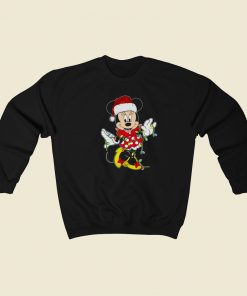 Minnie Disney Santa Claus Light 80s Retro Sweatshirt Style