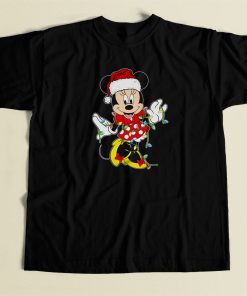 Minnie Disney Santa Claus Light 80s Retro T Shirt Style