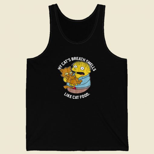 My Cat Breath Smells Like Cat Food 80s Retro Tank Top