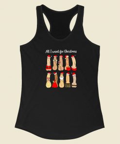 Naughty Santa 80s Retro Racerback Tank Top