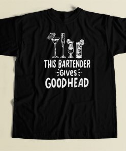 Nice This Bartender Give Good Head 80s Retro T Shirt Style