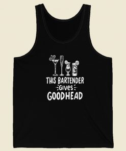 Nice This Bartender Give Good Head 80s Retro Tank Top