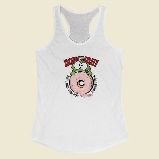 Om Nom Doughnut 80s Racerback Tank Top